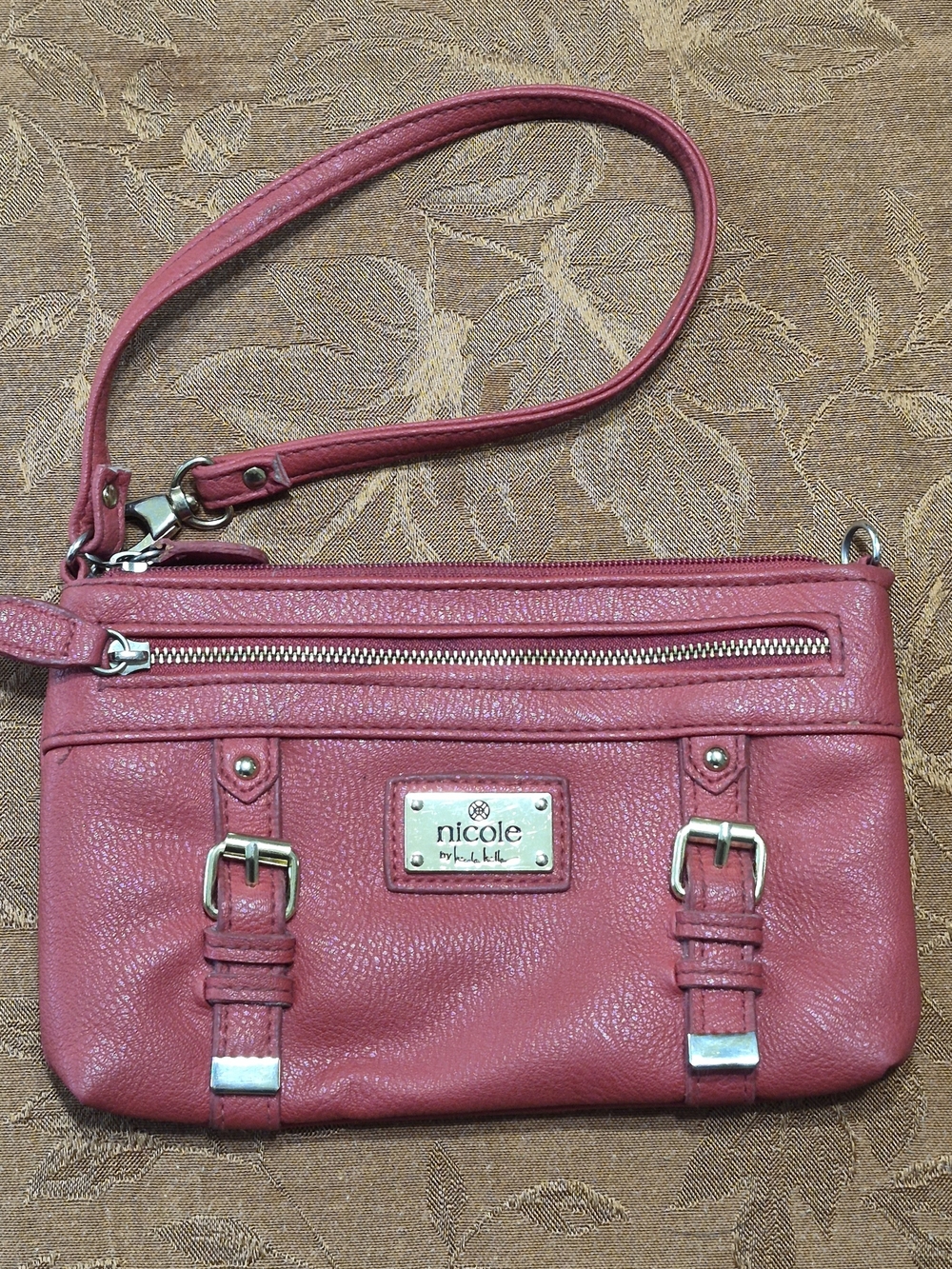 Nicole by Nicole Miller Red Wristlet Wallet Bag